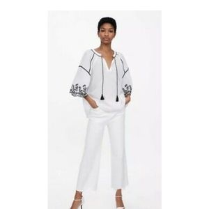 Zara Embroidered Top (L)